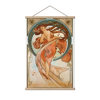 Póster de tela Mucha - Cuatro artes: La danza 