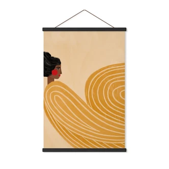 Stampe su tessuto donna con volute gialle - Müller 