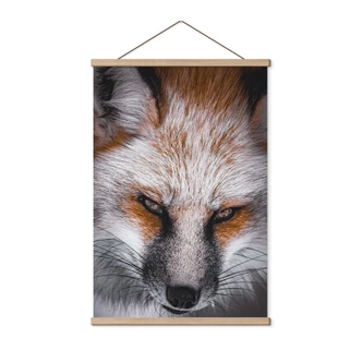 Textile poster animal portrait red fox - Nagi 