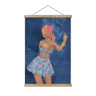 Stoffbild Rockabilly Girl: Not your girl | Feminismus - Oltmanns 