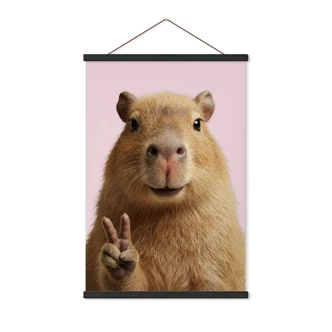 Peace Capibara Textielposter 