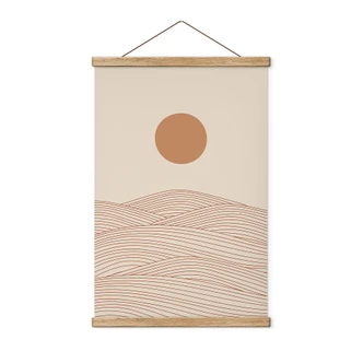 Poster tessile Alba sul deserto astratto - Playell 