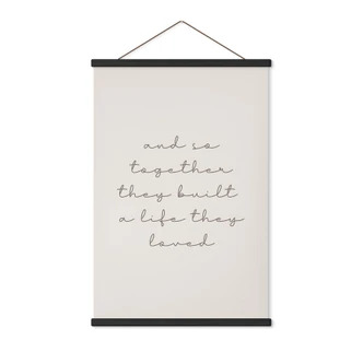 Textile poster with love saying - Together 