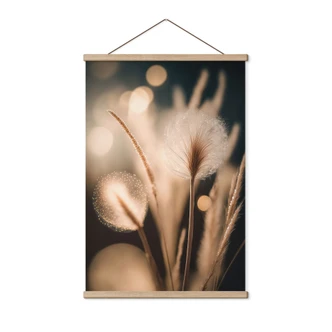 Stoffbild Boho Gräser im goldenen Licht - Treechild 