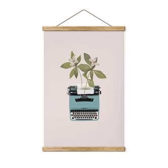 Stoffbild Frida Floral Studio - Botanische Schreibmaschine 