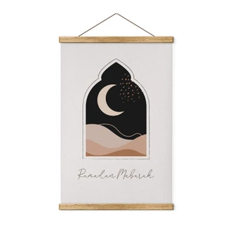 Textile poster Ramadan Mubarak crescent moon 