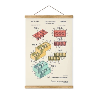 Affiche textile Comment est né le plus célèbre des blocs de construction - Bodart 