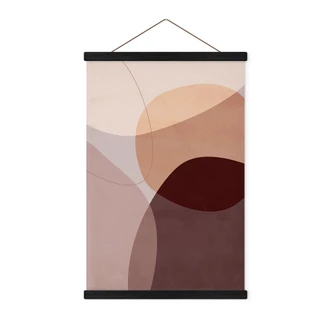 Stoffbild Abstrakte Formen in warmen Erdtönen - Böhmer 