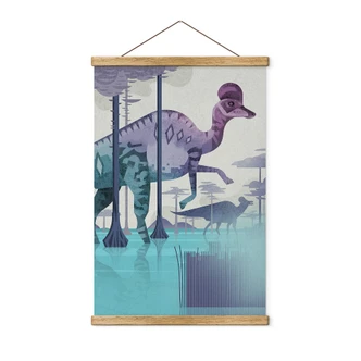 Textielposter Corythosaurus - Braun 