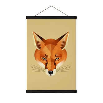 Stoffbild Fuchs - Braun 