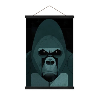 Gorilla Textil poster - Brun Gorilla Textil poster - Brun