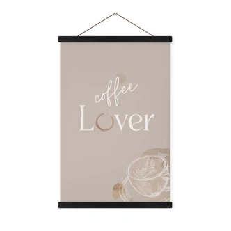Obraz tkaniny Miłośnik kawy 