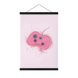 Stoffbild Gaming Controller in Pink - Eleonora 