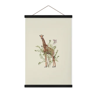 Stoffbild Florale Giraffe - Frida Floral Studio 