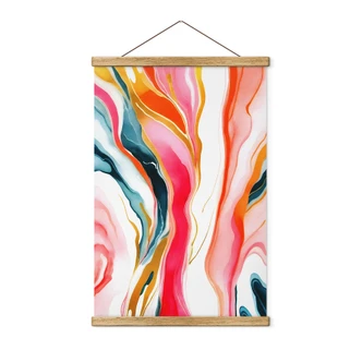 Poster tessile Astratto di marmorizzazione colorata - Gokhale 