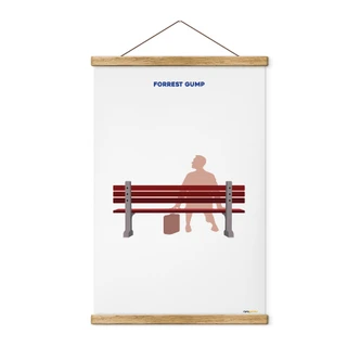 Affiche textile Inspiré du film "Forrest Gump" - Gomes 