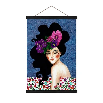 Textielposter kunstdruk - Fluisterend hart - Hülya 