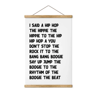 Stoffbild Songtext I said a hip hop 