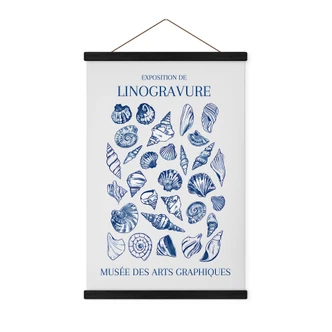 Poster tessile Collage di conchiglie grafiche - Jolly e Dash 