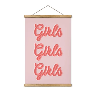 Stoffbild Spruch - Kerr-Dineen - Girls Girls Girls 