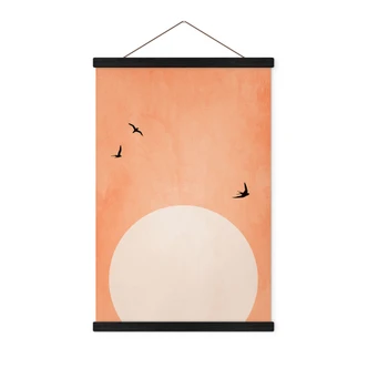 Tekstil plakat Abrikos solnedgang - Kubistika Tekstil plakat Abrikos solnedgang - Kubistika