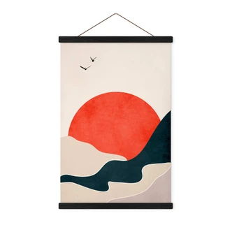 Tekstil plakat Kubistika - Sunset with Birds Tekstil plakat Kubistika - Sunset with Birds