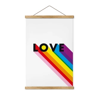 Stoffbild LGBTQIA+ Love Regenbogen 