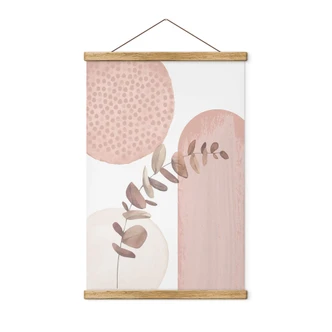 Stoffbild Abstrakt - Moss - Boho in Rosa 