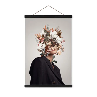 Stoffbild Feminines Blumengesteck - Moth 