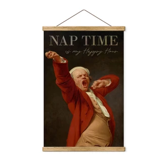 Stoffbild Nap Time - Inspiriert von Ducreux - Selbstportrait 