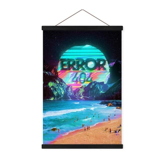 Obrazy tkanin Błąd 404 na plaży - Nicebleed 