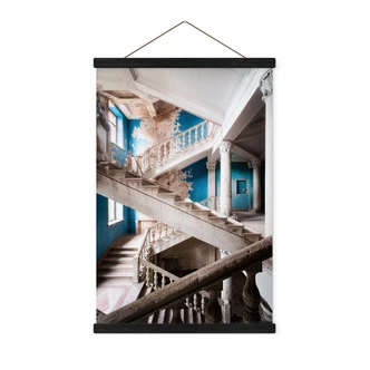 Stoffbild Imposantes Treppenhaus mit altem Charme - Robroek 