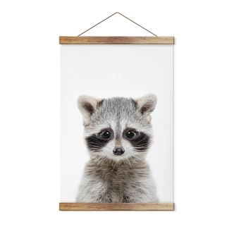 Textielposter Sisi & Seb - Baby wasbeer 