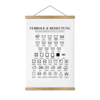 Stoffbild Symbole - Wie man Wäsche richtig pflegt 