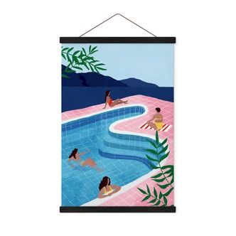 Stoffbild Entspannen am Pool - Tomljanovic 