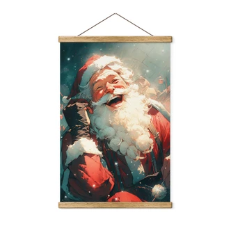 Textielposter Treechild - Kerst - Kerstman 