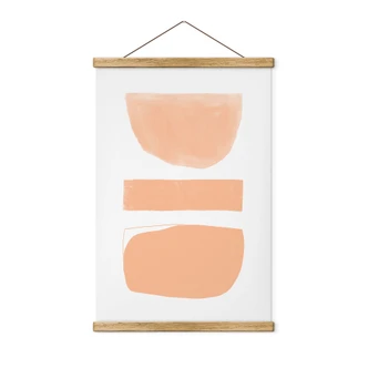 Poster tessile Forme astratte in color pesca - uplusmestudio 