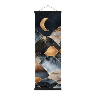 Textielposter Fredriksson - Moonlit Mountains 