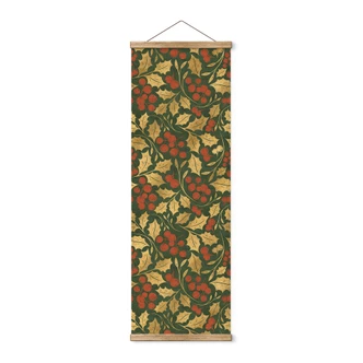 Textielposter Kerst - Golden Mistletoe 