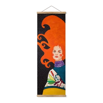 Textielposter Hülya - Vlammend Haar 