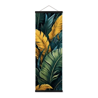 Poster tessile Foglie di palma colorate - Jaszke 