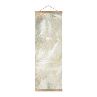 Stoffbild Abstrakte weiße Palmenblätter - Kulik - Panorama 