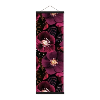 Stoffbild Florale Blütenpracht in Purpurtönen - Anis Illustration 