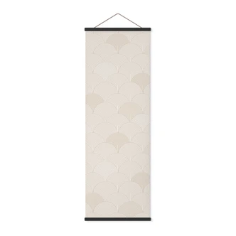 Textil poster Abstrakta halvcirklar i mjuk beige - Bloomery Decor 