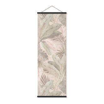 Stoffbild Tropenblätter im Dschungel Pastell - Bloomery Decor - Panorama 