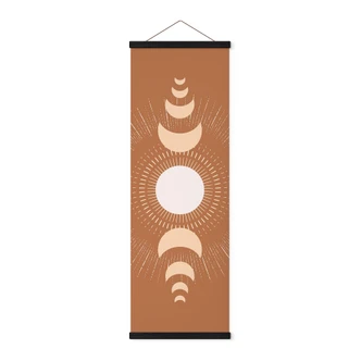 Stoffbild Mondzyklen - Sonne und Mond im Einklang - KsanaKalpa - Panorama 