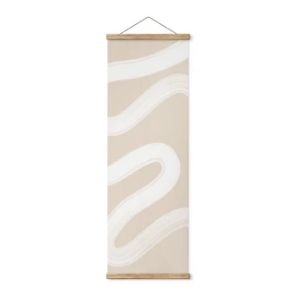 Stoffbild One Line Art - Sanfte Strömung - Ristova - Panorama 