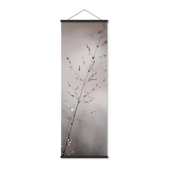 Textile poster Blade of grass with dewdrops - Sillen - Panorama 