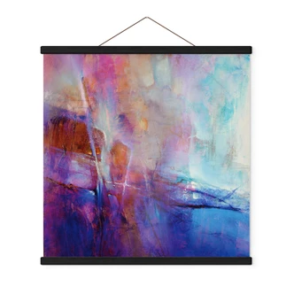 Obraz tkaniny Abstrakcyjna linia brzegowa w kolorze fioletowym - Schmucker - Square Obraz tkaniny Abstrakcyjna linia brzegowa w kolorze fioletowym - Schmucker - Square