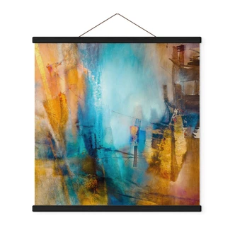 Affiche textile Lointaine lumière bleue - Schmucker - Carré 